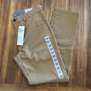 Old Navy Tan Ultimate Slim Built in Flex Chino Pants Cotton Men's Size 34x32